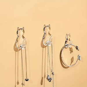 Ganchos Autoadhesivos de Plástico con Diseño de Gato de Dibujos Animados para Decoración de Dormitorio de Niñas - Product Image 4