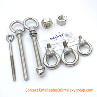 MALAXY DIN580 Compatible Acier Inoxydable SS 304/316 pour Boulons à Œil 3/8 5/16 1/2 M2 M3 M5 M6 M8 M10M12