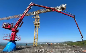 Pompa per Calcestruzzo Diesel ad Alta Stabilità HGR28 con Braccio di Pompaggio a Pavimento, Raggio Massimo di Pompaggio di 28,1m e Produttività di 15m³/h - Product Image 3
