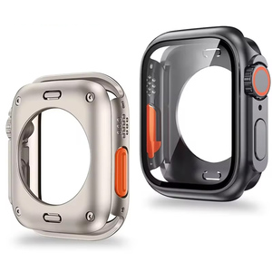 Étui métallique 2-en-1 à couverture intégrale + <span class=keywords><strong>film</strong></span> en verre trempé pour montre 46mm/45mm/44mm/42mm/41mm/40mm – Transformez votre montre en Ultra - Product Image 1