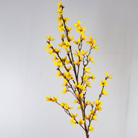 Bunga Forsythia Kuning Kain Buatan Berkualitas Tinggi Modern Ramah Lingkungan untuk Thanksgiving, Wisuda, Natal, Halloween