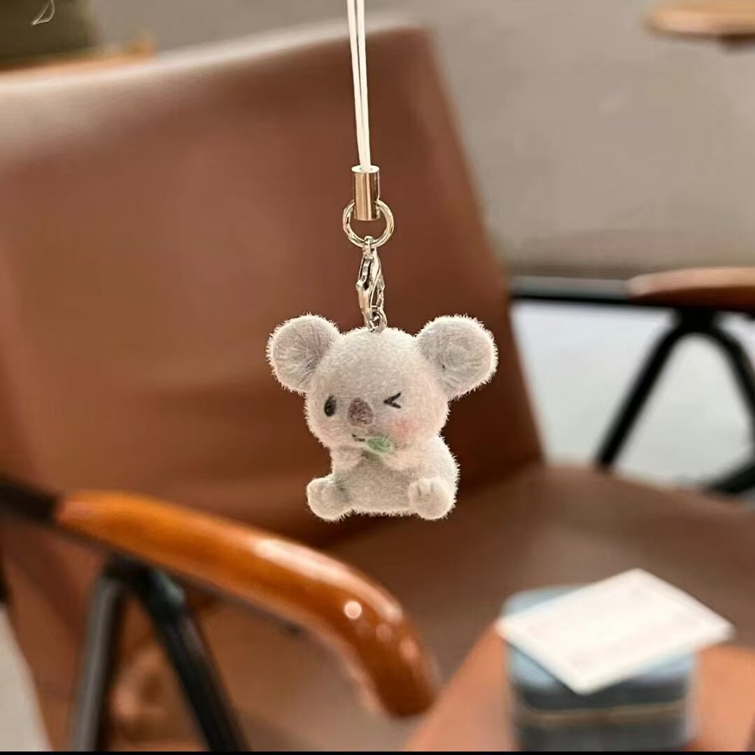【Flocked Green Leaf Koala】Without spiky horns and rope