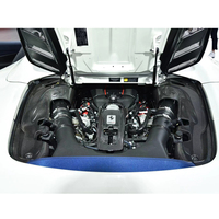 Accessoires de voiture pour F488 Spider, style OEM, panneau intérieur de compartiment moteur arrière en fibre de carbone sèche pour Ferrari 488 Cabriolet