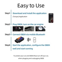 ELM327 OBD2 V2.1 Interfaz Bluetooth Herramienta de diagnóstico de coche de alta calidad Analizador de motor Escáner de código Detector de fallas Automotrices