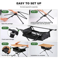 Mesa DE PESCA DE Picnic portátil enrollable plegable MESA DE Camping al aire libre plegable de aluminio ultraligero