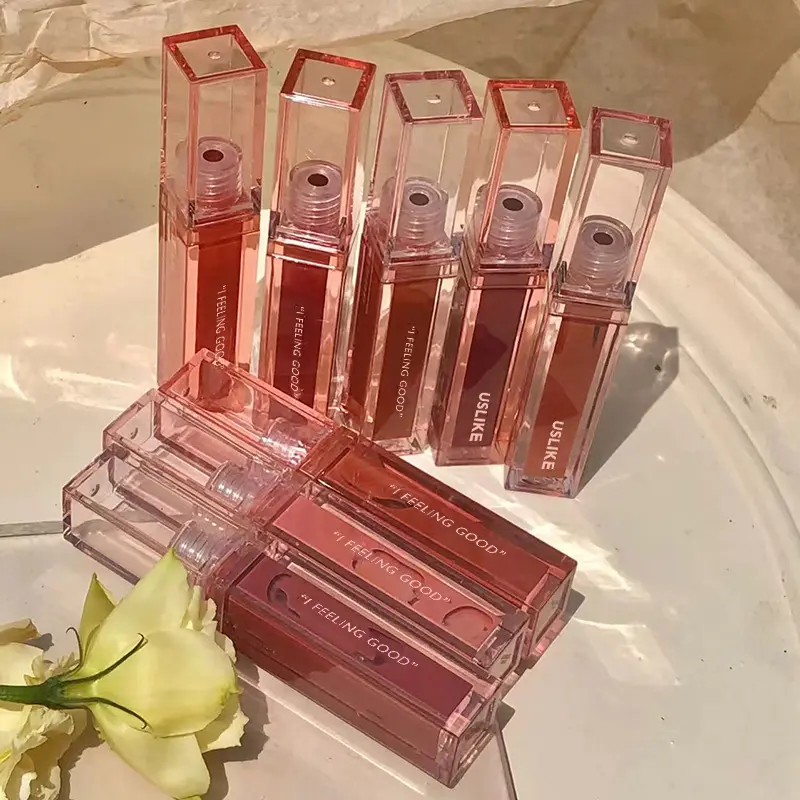 Doux 6 Couleurs Rouge À Lèvres Liquide Paillettes Shimmer Brillant À Lèvres Rose Fille Maquillage Nude Brillant À Lèvres Bâton Personnalisé Rouge À Lèvres 10 Pièces 30g 001