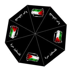 Paraguas Personalizado de Palestina con Logotipo, Producto Palestino, 8 Varillas, Completamente Automático, Portátil, con Bandera de Palestina para Exteriores - Product Image 3