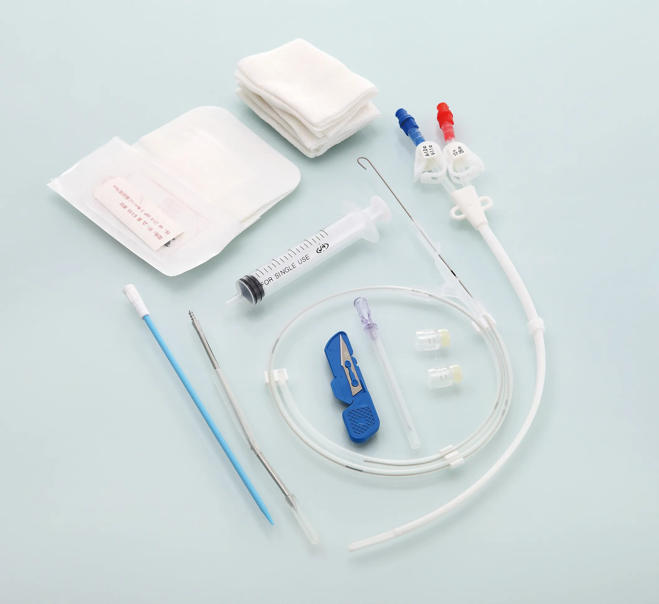 Wholesale long term permanent double lumen hemodialysis catheter kit