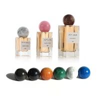 Capsules en résine à texture marbrée uniques pour flacons de parfum, vente en gros, capsules en résine de luxe pour flacons de parfum à col de 15 mm, accessoires