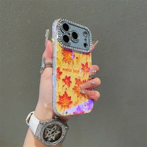 Funda para Teléfono con Diseño IMD Electrochapado, para Modelos 17, 16, 15, 14 y 13, Anti-Caídas, a Prueba de Golpes, con Diamantes en la Cámara - Product Image 4