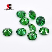 Zircone cubique de qualité supérieure 5A 4A de couleur vert clair, taille brillant ronde, 8 mm, marque Baifu