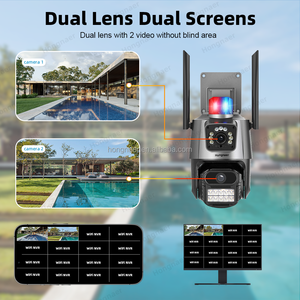 Système de caméra de <span class=keywords><strong>surveillance</strong></span> CCTV <span class=keywords><strong>sans</strong></span> <span class=keywords><strong>fil</strong></span> Hongnaer 8MP 4CH à double objectif avec enregistreur <span class=keywords><strong>vidéo</strong></span> réseau WiFi ICSee, système de caméra de sécurité 4K - Product Image 3