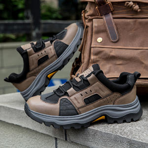 Zapatillas Casuales de Cuero con Cordones y Puntera de Acero para Hombre, Talla Grande, Transpirables, Cómodas, para Senderismo al Aire Libre, Botas de Montañismo de Fábrica - Product Image 4