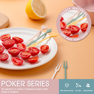 Masthome جديد وصول شعار مخصص الغذاء الصف البلاستيك في الهواء الطلق السفر الفاكهة الحلوى مصغرة الشوك مع أنبوب - Product Image 5