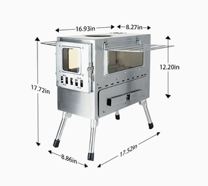 Réchaud <span class=keywords><strong>de</strong></span> camping portable Luling KX210B en acier inoxydable avec combustible <span class=keywords><strong>bois</strong></span> et charbon <span class=keywords><strong>de</strong></span> <span class=keywords><strong>bois</strong></span> pour le camping et la randonnée en plein air - Product Image 4