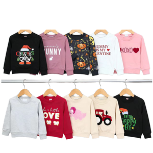 Children's Girls & Boys <b>Patchwork</b> Long Sleeve O-Neck Casual Embroidered <b>Tops</b> ODM Leftover Clearance - Product Image 1