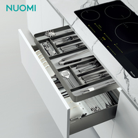 NUOMI Accessoires de meubles : Panier coulissant amovible pour couverts, rangement de cuisine pour tiroirs