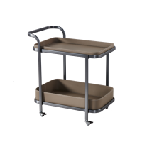 Table de canapé double face avec chariot de rangement mobile, meuble de salon personnalisé, étagère d'angle