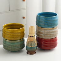 Ensemble de thé matcha OEM 8 pièces, logo personnalisé, bol en porcelaine, fouet en bambou, écologique, marque privée, ensemble cadeau pour la cérémonie du thé japonaise