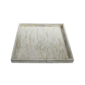 Handcrafted Bone Inlay Serving Tray Modern Design for Home Kitchen Wedding Decor Customizable Decorative Serving Tray Exports - Product Image 1