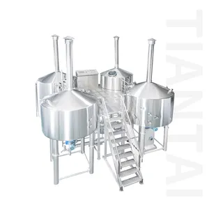 Equipamento para fabricação de cerveja a vapor Tiantai 2500L com quatro vasos
