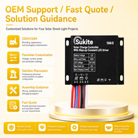Contrôleur solaire PWM 1840 de qualité industrielle Sukite, multi-protection, 12V 40W 10A avec capteur de lumière intégré