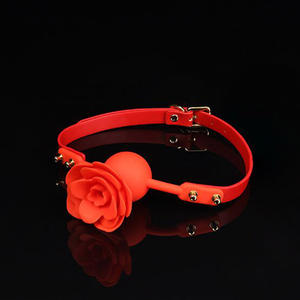 BDSM Rose Fetish, Balle-Bâillon Réglable en Silicone Respirant pour Bouche, Jeux pour Femmes Hommes Adultes - Product Image 5