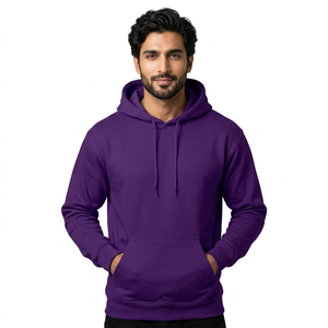 Wholesale Men's Hoodies Thick Unisex Polyester Cotton Fleece Hoodies for Men <b>Sweatshirts</b> - Product Image 1