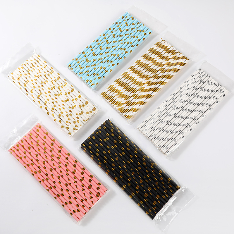 Disposable Paper Straws for Halloween Easter Valentine's Day & Back to School Festive Birthday Party Decoration Supplies
