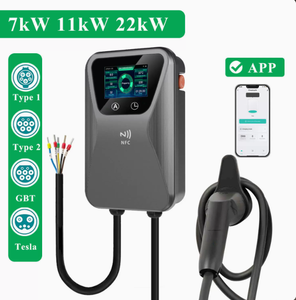 Chargeur mural pour véhicules électriques domestiques 7kW 11kW 22kW Type1 Type2 NFC LCD Smart Wallbox pour véhicules électriques à énergie nouvelle - Product Image 3