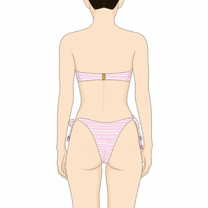 Set Bikini Personalizzato con Perline in Tessuto Riciclato a Costine, Fascia Regolabile con Laccetti Laterali, Taglio Brasiliano, Doppio Rivestimento, Costume da Bagno Donna, Abbigliamento da Spiaggia - Product Image 3