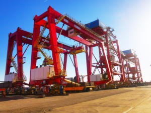 RMG 50 Ton Port kontainer Gantry Crane tugas berat industri derek harga pabrik CE bersertifikat - Product Image 6