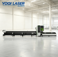Machine de découpe laser à fibre semi-automatique YOQI Q5-12 à double mandrin pour tubes et tuyaux métalliques CNC
