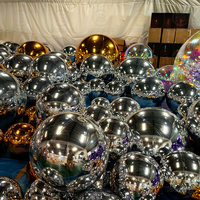 Boule de miroir gonflable en PVC réfléchissante Disco Décoration d'événement de Noël Sphère de miroir Grandes boules gonflables brillantes