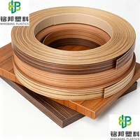 Bande de chantournage en PVC écologique à haute résistance, largeur et épaisseur personnalisées, vente en gros d'usine pour la fabrication de meubles en bois commerciaux