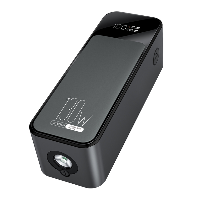 New Ideas 2025 Electronics 130W 27000Ah Large Capacity Portable Fast Charge Dual Laptop LED Display Ultra Slim Power Bank