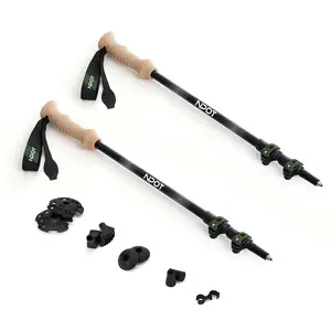 NPOT Hochwertige Skiäulen faltbare Krücke Trekking-Stiel Carbon nordische Gehstöcke Walking Pole Alpenstock Trekking EVA 125