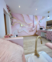 Meubles de salon de manucure en vente, table de manucure rose et diamant, bureau à ongles avec collecteur de poussière