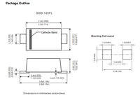 Diode TVS bidirectionnelle Leiditech DSK26H SOD-123FL 60V 2A pour l'électronique grand public et les équipements de communication