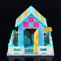 Perles Hama Perler en plastique de 5 mm, 74 couleurs, en gros, 500 g/sac, mélange de couleurs, jouet artistique éducatif, perles à fusionner pour enfants, loisirs créatifs DIY