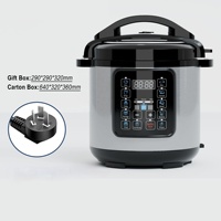 Cuisinière à riz électrique multifonction 6L avec cuve intérieure en aluminium, boîtier en acier inoxydable