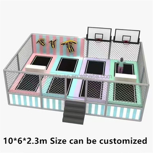 Gran parque infantil multifunción para interiores con estructura <span class=keywords><strong>de</strong></span> acero para exteriores, trampolín para parque infantil, <span class=keywords><strong>piscina</strong></span> <span class=keywords><strong>de</strong></span> espuma para interiores a la venta - Product Image 3