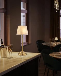 Vintage GoldCrystal Shade Battery Operated Dimmable Rechargeable Restaurant Touch Cordless Luxury LED <strong>Table</strong> <strong>Lamps</strong>