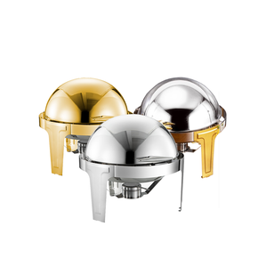 Juego de Buffet de Lujo con Calentador de Alcohol, 6L, Acero Inoxidable, Dorado, Modelo TaiDing 721 - Product Image 5