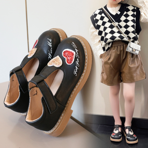 Zapatos de Vestir Casuales en Forma de T de Cuero Sintético, Cómodos para Caminar, Blancos y Negros, para Bebés, Niños y Niñas, en Stock - Product Image 2