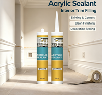 Scellant acrylique de qualité industrielle 300 ml, couleur personnalisée |   Imperméable, pour les espaces entre les plafonds et les lignes décoratives en bois