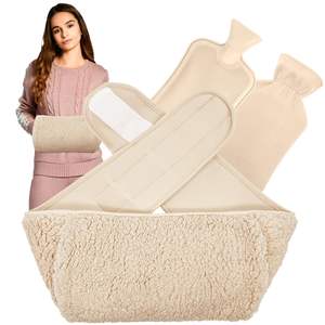 Fabricant de bouillotte en gros avec ceinture, bouillotte de 1l avec couvercle en polaire - Product Image 1