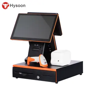 15.6 inch dual touch screen pos android & windows cash registers retail payment pos system terminal for supermarket sale