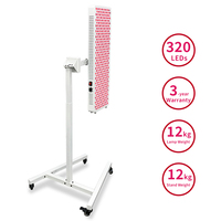 Appareil de thérapie infrarouge REDSKY 320 LED 660nm 850nm, panneau LED rouge pour le corps entier avec support chauffant, prise US