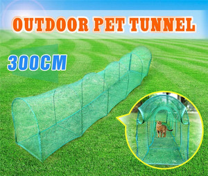 Jumbo di grandi dimensioni 300cm rete a rete in metallo portatile all'aperto Pet gatto addestramento che corre Tunnel recinzione per <span class=keywords><strong>gatti</strong></span> - Product Image 2